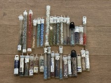 Vintage Seed Bead Lot Tubes Miyuki Glass Beads Spacers Czech Colors Mixed Craft