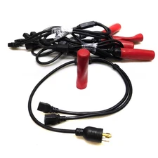 (Lot of 5) Well Shin Power Cord Locking L6-30 Plug to 2 Way IEC 60320 C19 4 feet