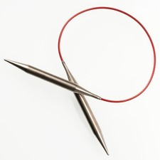 ChiaoGoo Stainless Steel Red Lace Circular Knit Needles US 9 5.5mm 32" 80 cm