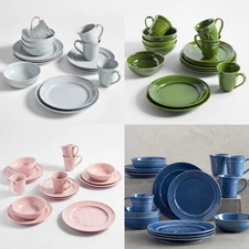 Cambria Handcrafted Stoneware Dinnerware Sets - 16 Pc FULL COLOR ( NEW )