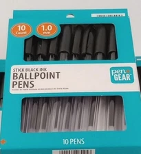 Pen+Gear Stick Ballpoint Pens Smooth Writing 1.0 mm Black Ink new