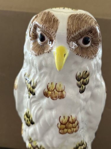 Vintage MMA Ceramic Owl On Branch With Flowers Figurine/Statue Used - Picture 10 of 16