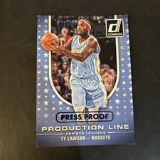 2014-15 Panini Donruss - Production Line Assists Ty Lawson #4 Press Proof Purple