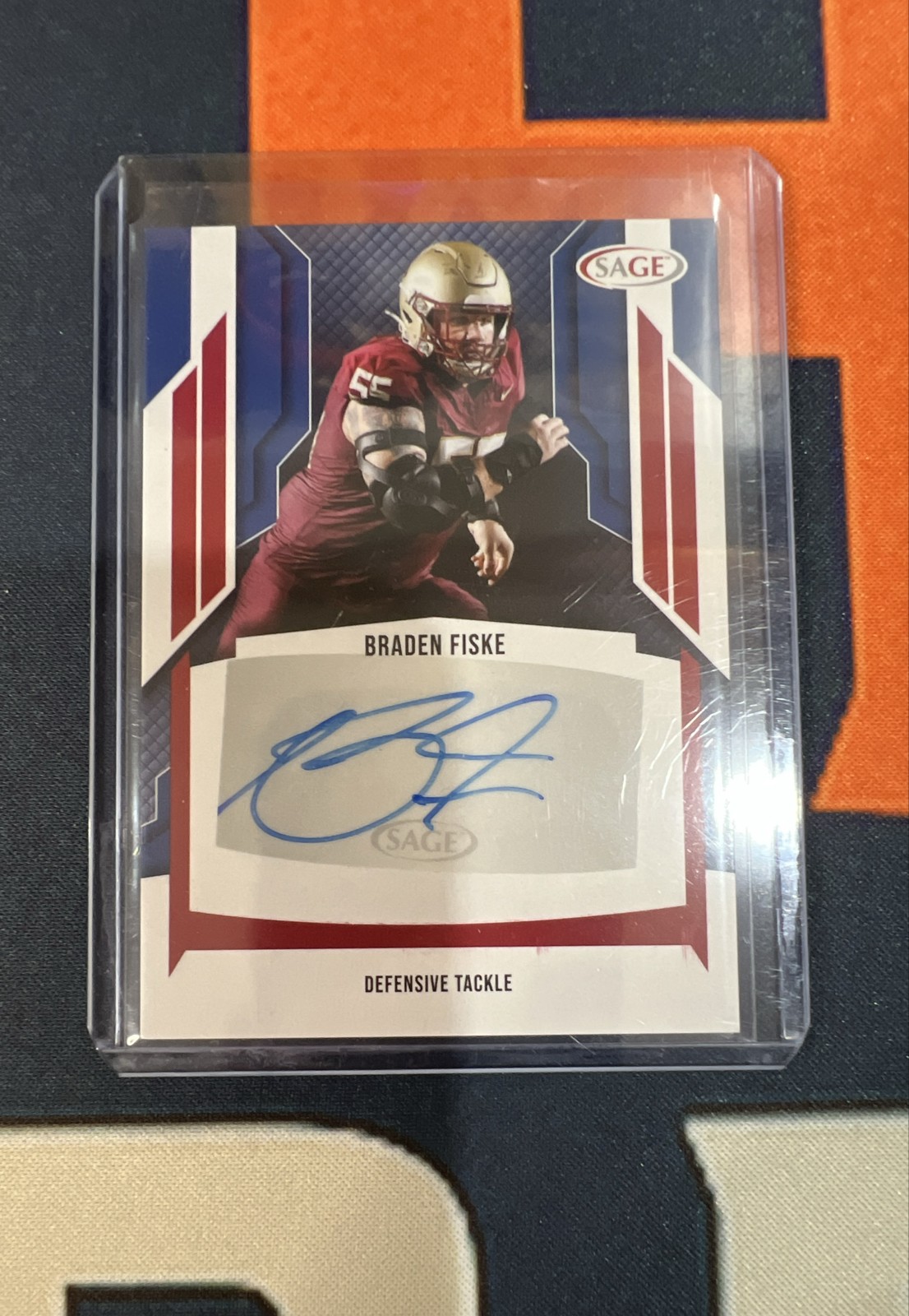 Braden Fiske Sage Autographs #ABF Red