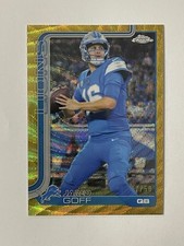 2025 Topps Chrome Football Jared Goff Gold Wave Refractor /50
