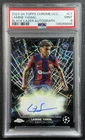 LAMINE YAMAL PSA 9 2023-24 TOPPS CHROME UCC ROOKIE BLACK LAZER REFRACTOR AUTO RC