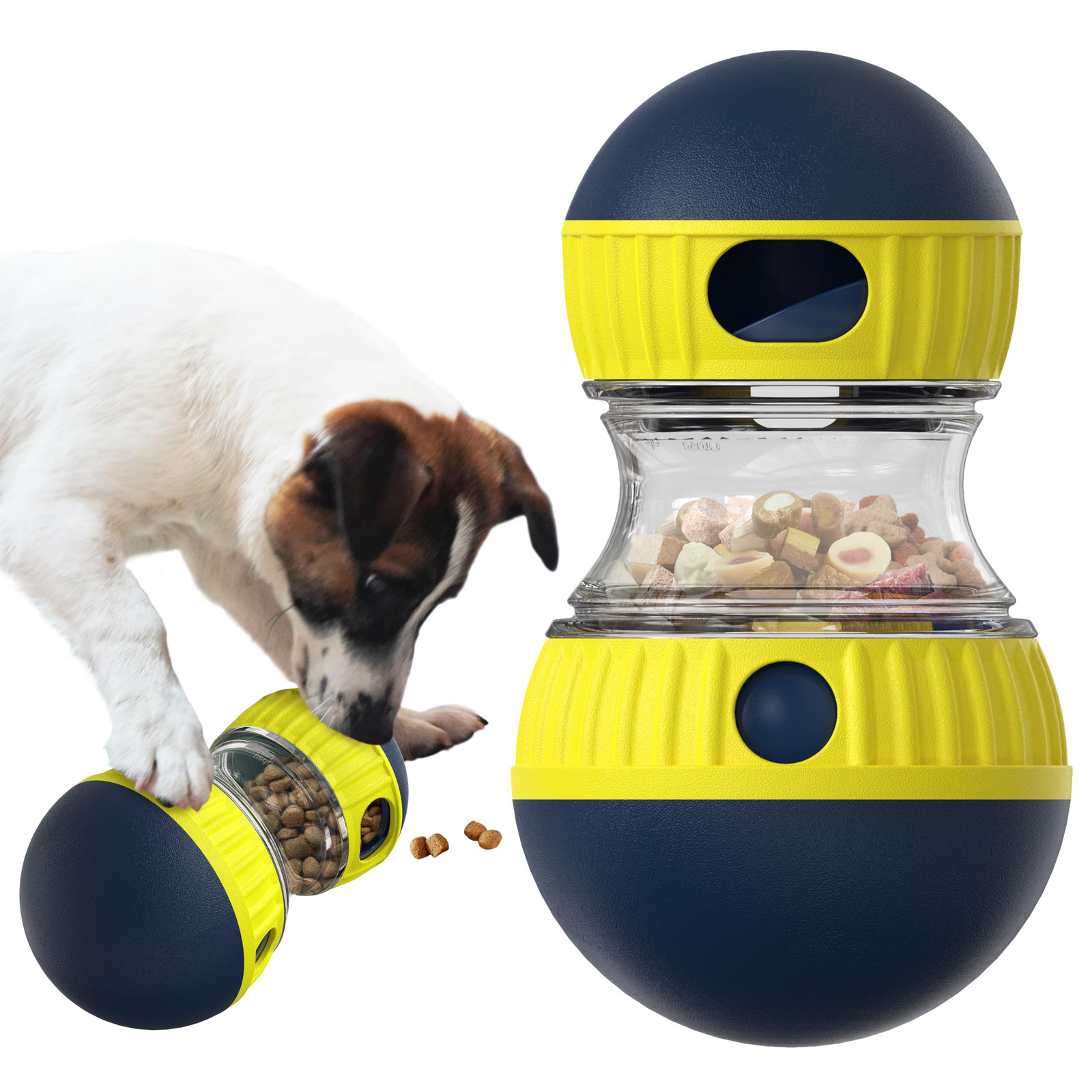 Dog Interactive Toys Indestructible Puppy Toy Adjustable Food Dispensing Trea...