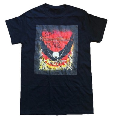 SIGNED 1990 Spread Eagle Heavy Metal Band T-Shirt Hair Metal Hard Rock Small