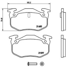 Brembo Bremsbelag-Satz Bremsklötze hinten 7701203668 7701204036 | 354589