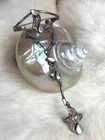 VINTAGE NATIVE AMERICAN STERLING SILVER MOTHER OF PEARL SLAVE BRACELET RING 6.5