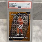 2024 Panini Prizm - Rookies Bo Nix #309 Orange Lazer Prizm (RC) 🔥 PSA 9