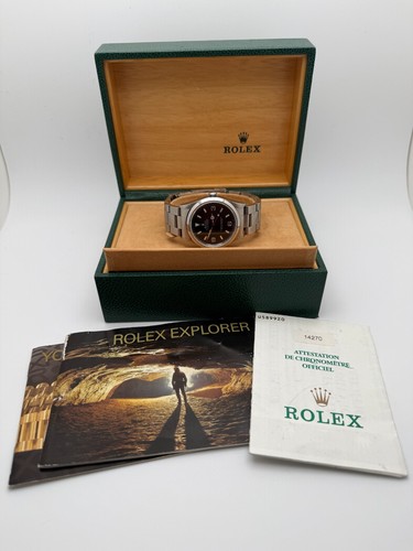 Rolex Explorer 14270 - Box and Papers  - Tritium dial and all ...