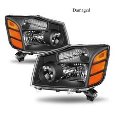 Black For 2004-2015 Titan 2004-2007 Armada Headlights Headlamps Leftright 04-15 Black For 2004-2015 Titan 2004-2007 Armada Headlights Headlamps Leftright 04-15