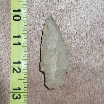 WELL USED AUTHENTIC ARKANSAS STEMMED KNIFE ARTIFACT SPEAR STONE TOOL