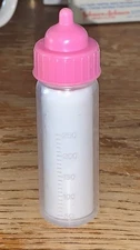 Vintage Baby Doll Milk Bottle 3.5"x 1" Pink Top ~ Toys R Us?