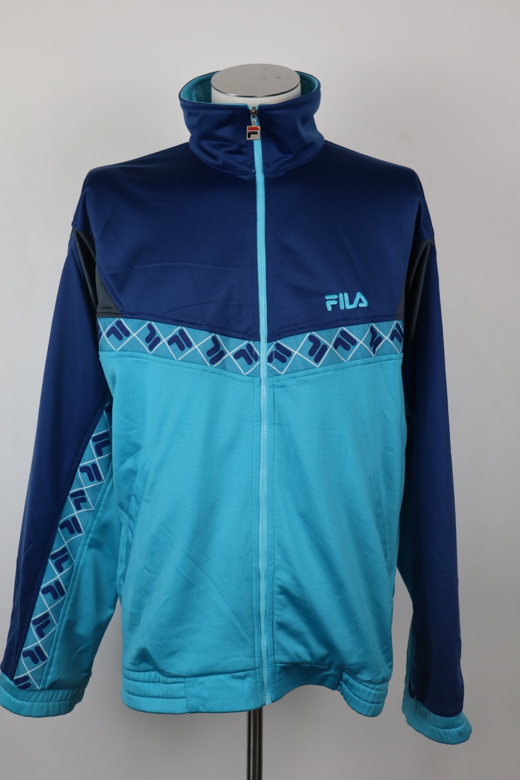 FILA FELPA CON ZIP MAGLIA UOMO Tg XXL MAN SWEATSHIRT CASUAL VINTAGE