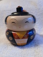 Boîte à thé japonaise en laque.