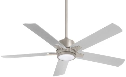 Minka Aire Stout 54" Ceiling Fan - Silver 5-Blade Remote Control - Picture 1 of 2