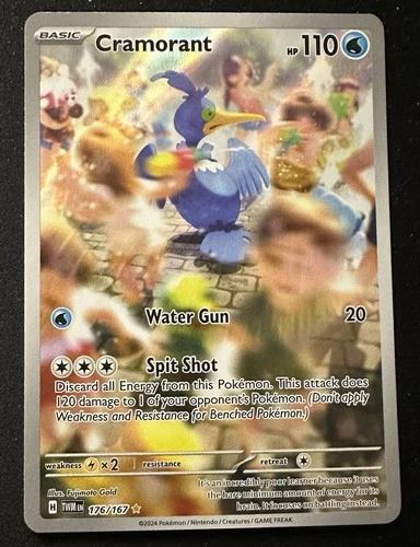 Cramorant 176/167 Twilight Masquerade Illustration Rare Pokemon TCG NM