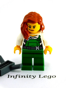 LEGO Female Robber in Green Overalls Minifigure City Police Starter (60136)