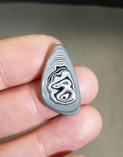 Fordite Cabochon, Domed Offset Teardrop, Happy Agate Studio, EB108