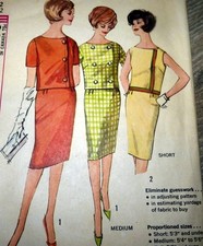 LOVELY VTG 1960s DRESS Sewing Pattern 12/32