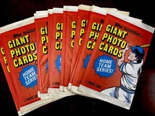 25 1981 Topps Baseball Giant Photo Cards Unopened Packs Home Team Series