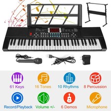 61 Keys Digital Music Electronic Keyboard Electric Musical Piano Instrument Kids