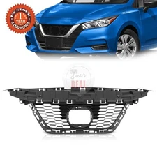 For 2020 2021 2022 Nissan Versa Front Upper Grille Mesh ABS Grill Assembly Black