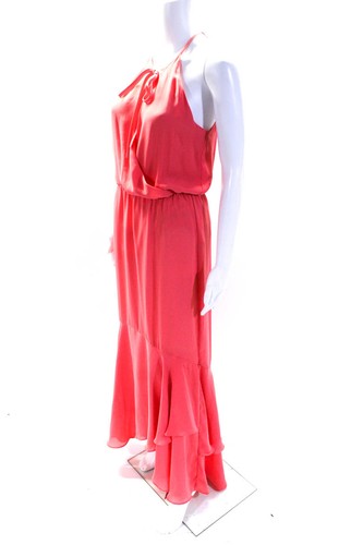 Parker Womens Elastic Waist V-Neck Sleeveless Maxi Dress Salmon Size XS - Picture 2 of 4