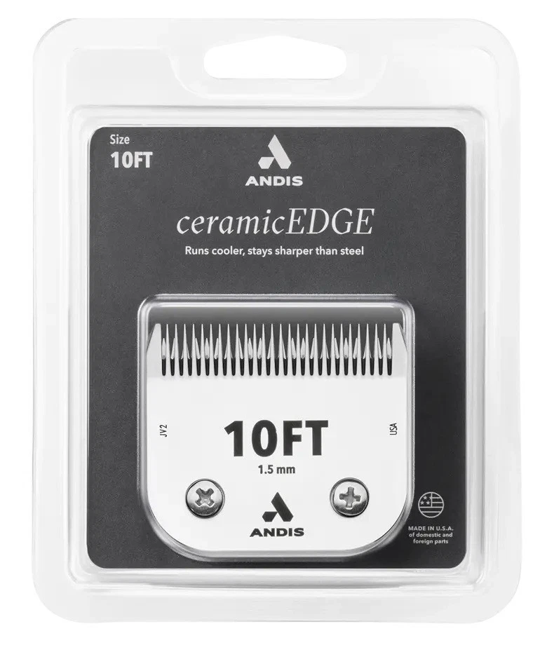 ANDIS CERAMIC EDGE 10 FT BLADE*Fit AGC,DBLC,SMC AG,Oster A5,Wahl KM Pet Clippers