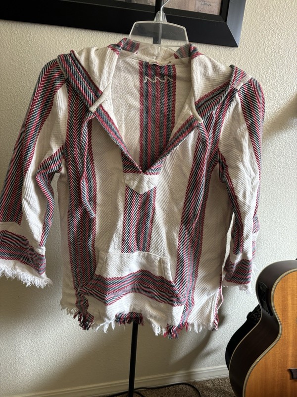 Faherty Doug Good Feather Southwestern Print Top Jacket Small Cotton Canvas