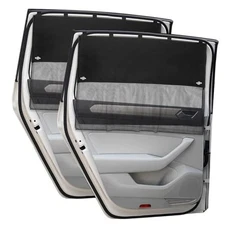 Car Window Shades, 2 Pcs Half Blackout & Half See-Through Magnetic Rear Window