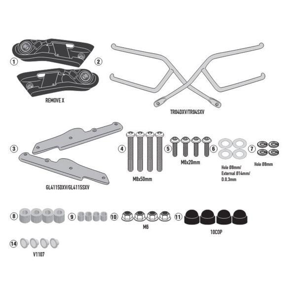 GIVI Frame Kit TR4118 for Soft Side Bags Kawasaki Z 900 for
