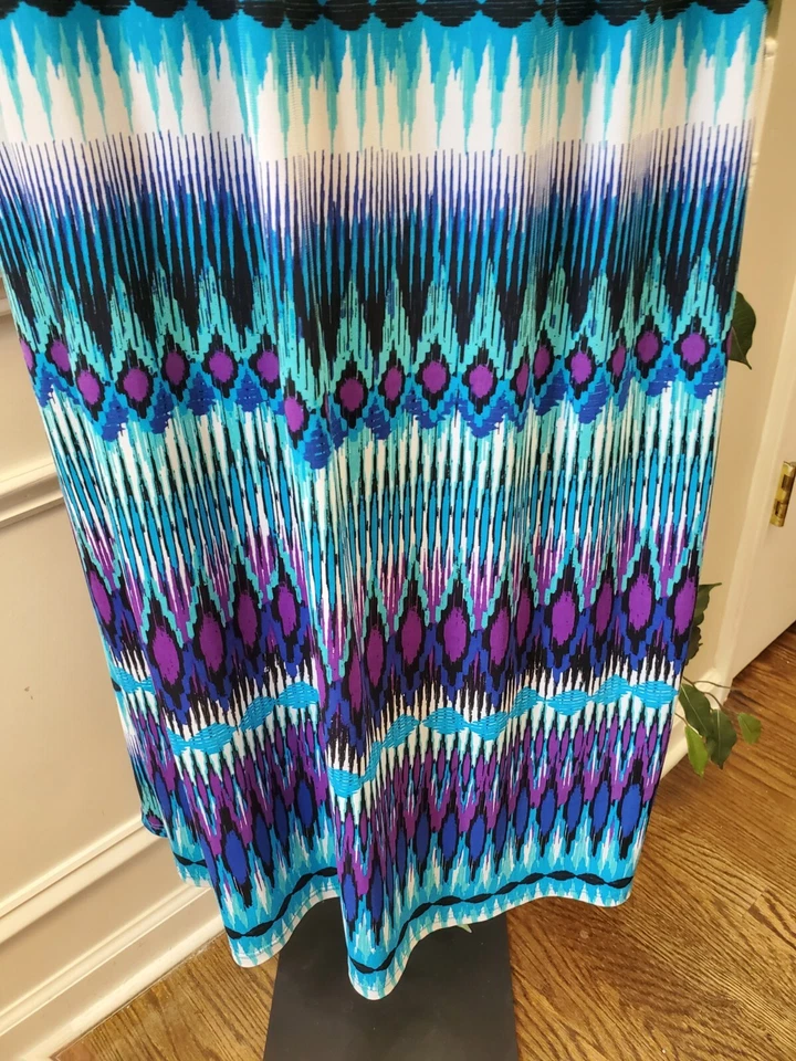 Maxi Vestido Largo Body Central Para Mujer Multicolor Poliéster Fuera del Hombro Mediano Foto 4 de 4