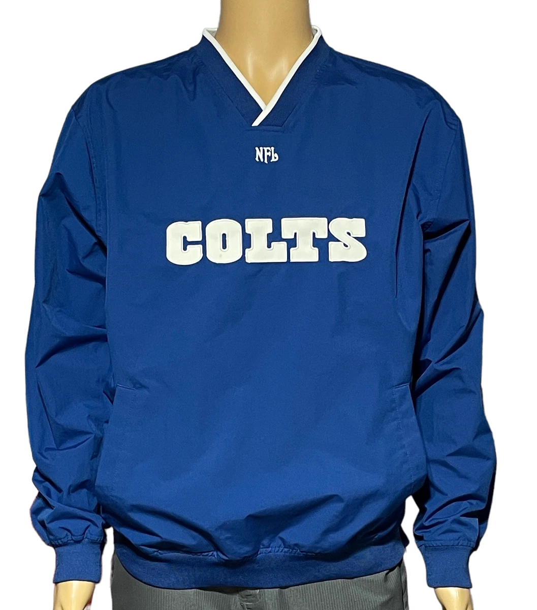 Indianapolis Colts V Neck NFL Windbreaker Pullover Jacket Men s M