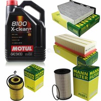 MANN-FILTER Inspektionspaket Motul 5L 5W-30 FüR Vw Caddy Iv Kombi 2.0 Tdi