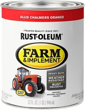 Rust-Oleum 280156 Farm & Implement Enamel Paint, Quart, Allis Chalmers Orange