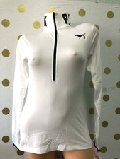 Victorias Secret Pink Ultimate Half Zip Athletic Pullover Sweatshirt White S NWT