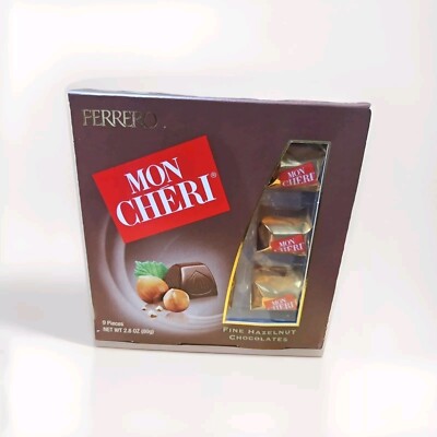 FERRERO MON CHERI FINE CHOCOLATE & HAZELNUTS Pack 9 PCS Freshness Guaranteed! 