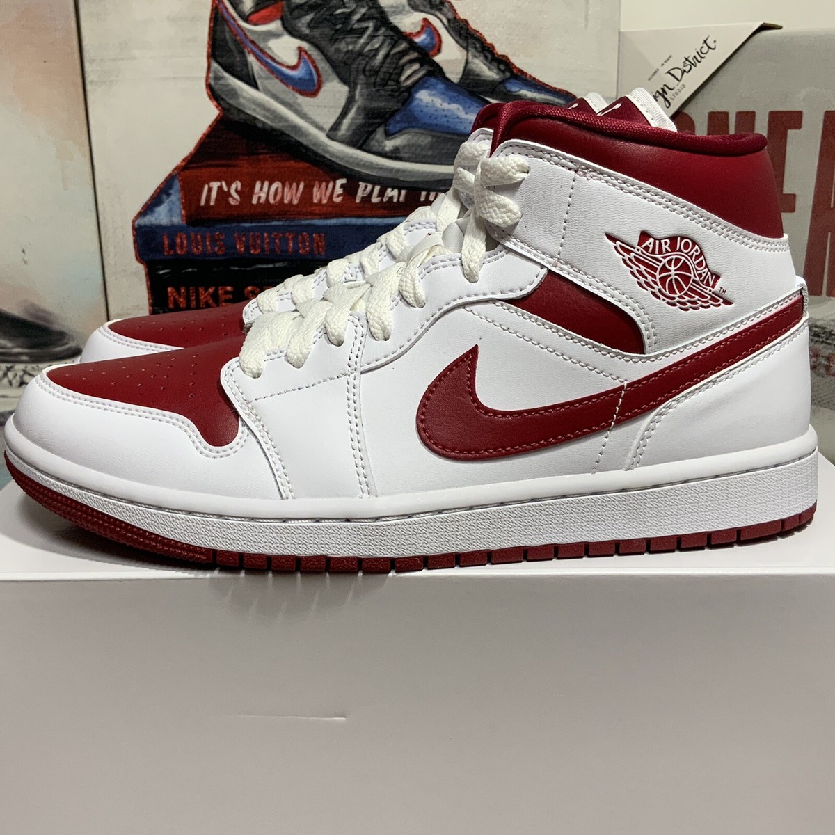 Jordan 1 Mid Reverse Chicago BQ6472-161 US Women's Sz 9.5