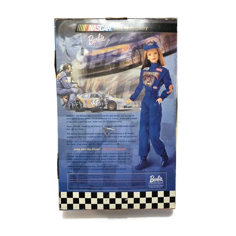 Barbie 50 Aniversario NASCAR Edición Coleccionista Muñeca Mattel Dañada En Caja  Foto 2 de 4