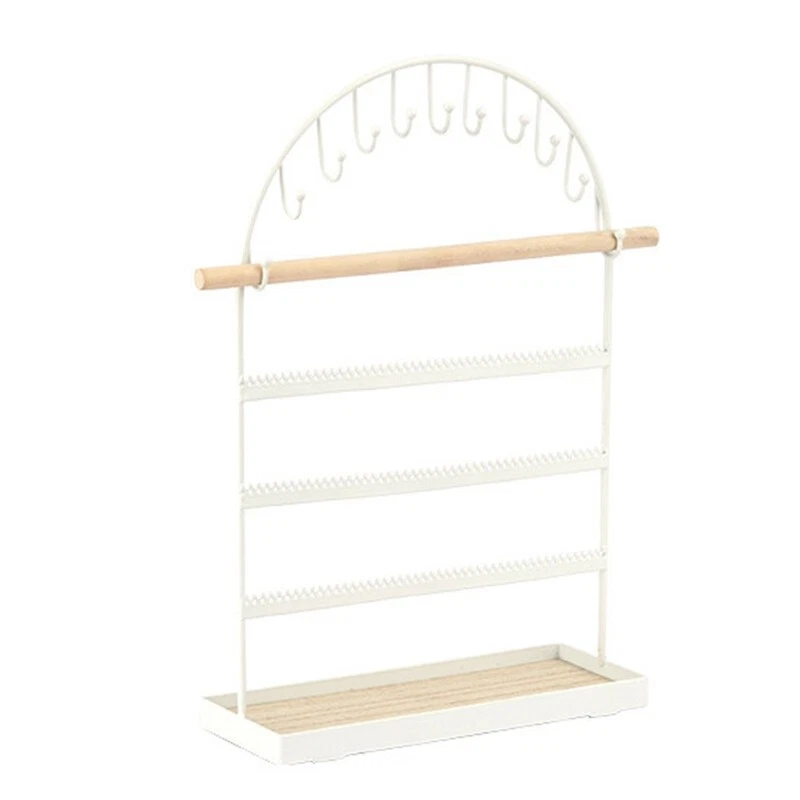 White Earring Holder Jewelry Organizer Stud Display Stand For Show