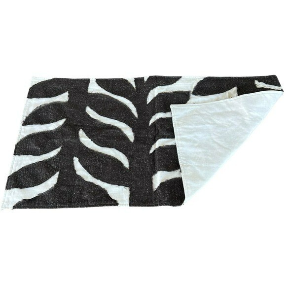 Pottery Barn Lilo Appliqué Lumbar Pillow Cover Cotton Linen Charcoal