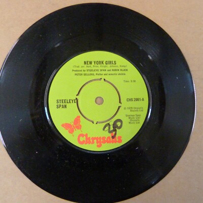 45rpm 7'' single STEELEYE SPAN new york girls / two magicians 1975 CHS 2061