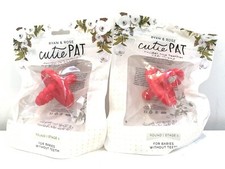 NEW -2 X Ryan Rose Cutie PAT Pacifier Teether Stage 1 Round - knockout