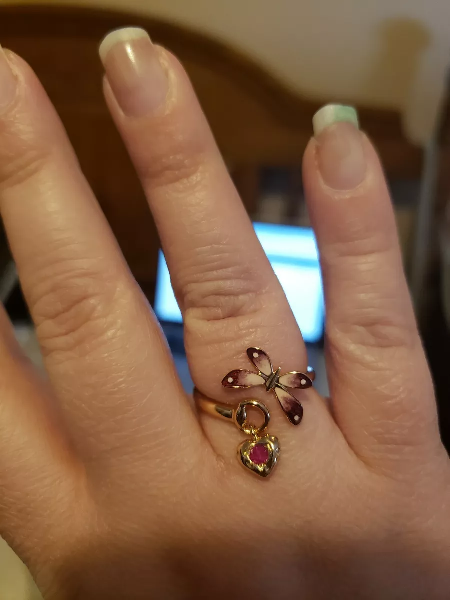 Gucci Butterfly Flora Rose Gold 9.5 Ring Ruby eBay