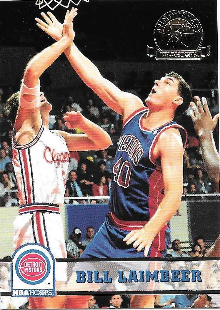 BILL LAIMBEER 1993-94 HOOPS GOLD 5TH ANNIVERSARY - DETROIT PISTONS - #62