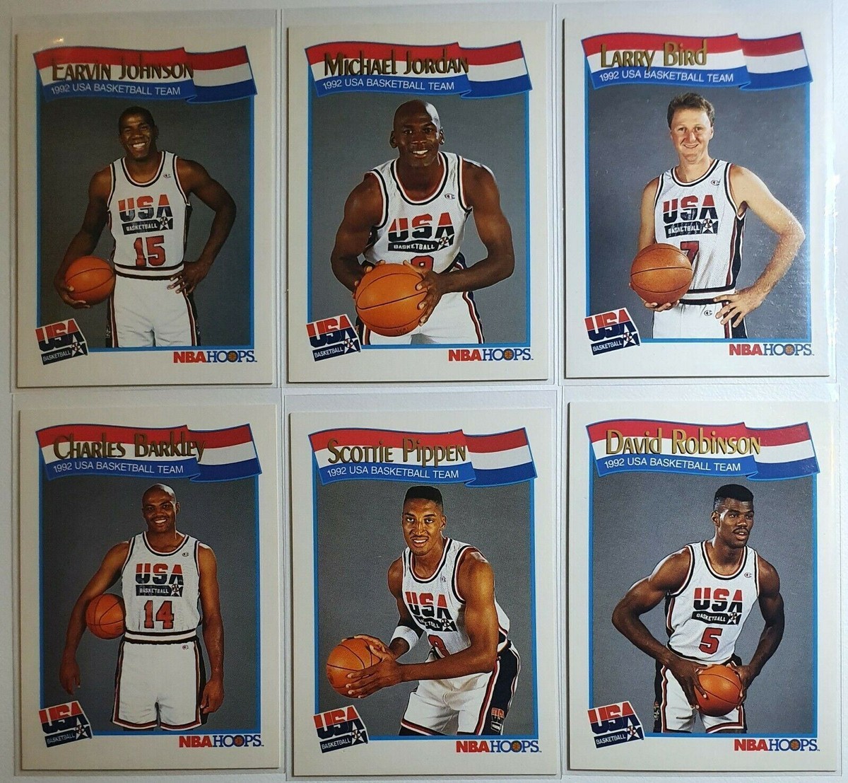 1991 NBA Hoops Dream Team USA Basketball - COMPLETE SET (14 cards 