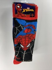Marvel Comics: Spiderman- 2pair - Web Climbing  Logo Mens Socks-Size 6-12, New 